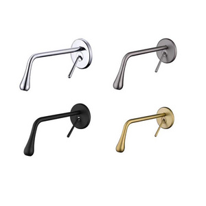 Concealed Single Handle Type Basin Water Tap Wall Faucet, 4 Colors Choice In Stock Faucets