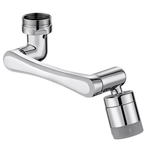 Bathroom Large-Angle universal Rotating Splash Filter 1440 Degree Swivel Faucet Aerator Faucet Extender with 2 Water Outlet Mode