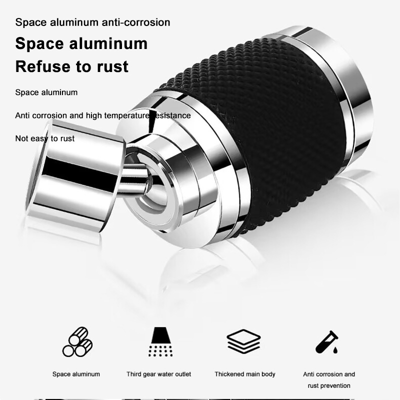 Space aluminum splash-proof kitchen faucet water-saving filter nozzle,1080 Large-Angle Rotating Robotic Arm Water Nozzle Faucet