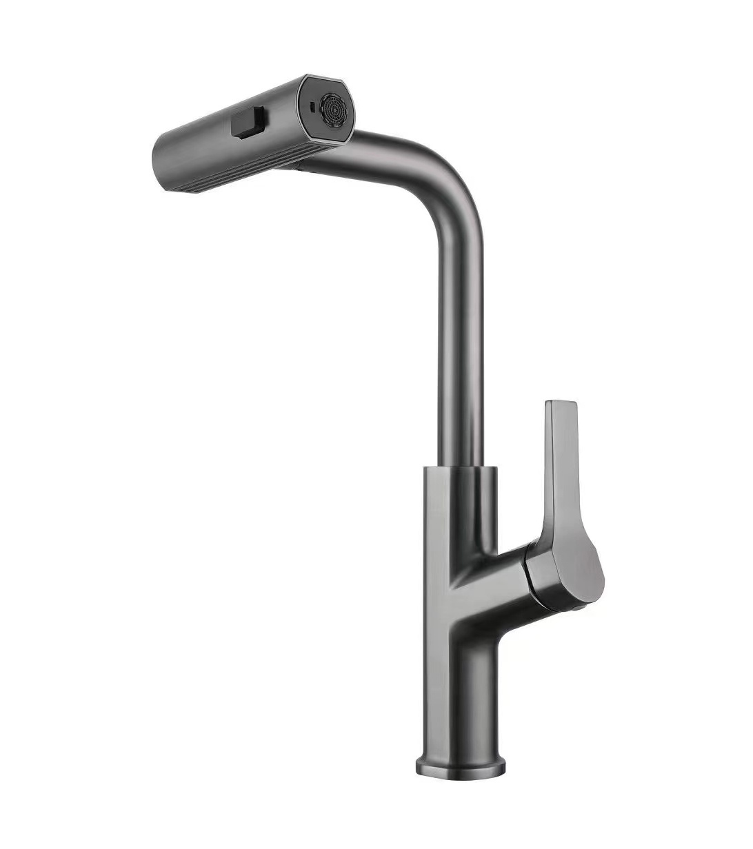 Pullout Commercial Gun Grey White Intelligent Kitchen Faucet With 360 Degree Spray head