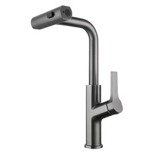 Pullout Commercial Gun Grey White Intelligent Kitchen Faucet With 360 Degree Spray head