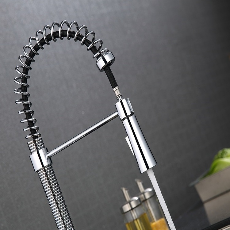 Flexible Hose Pull Down Spray Head Kitchen Faucet 360 Rotation Mixer Water Tap