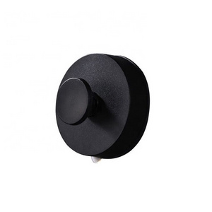 ABS Bathroom Accessories Round Shape Robe Hook Matte Black Suction Cup Hook