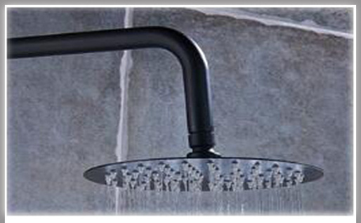 Matte Black Stainless Steel Rain Shower Mixer Tap Set, Thermostatic Rainfall Shower Head with Handheld Shower Bathroom Faucet