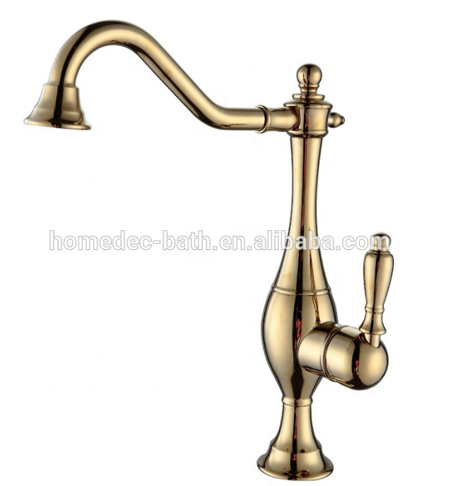 5 start hotel Luxury european Modern Single Lever rose Gold Brass Rotation shower room Antique Faucet