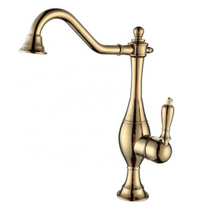 5 start hotel Luxury european Modern Single Lever rose Gold Brass Rotation shower room Antique Faucet