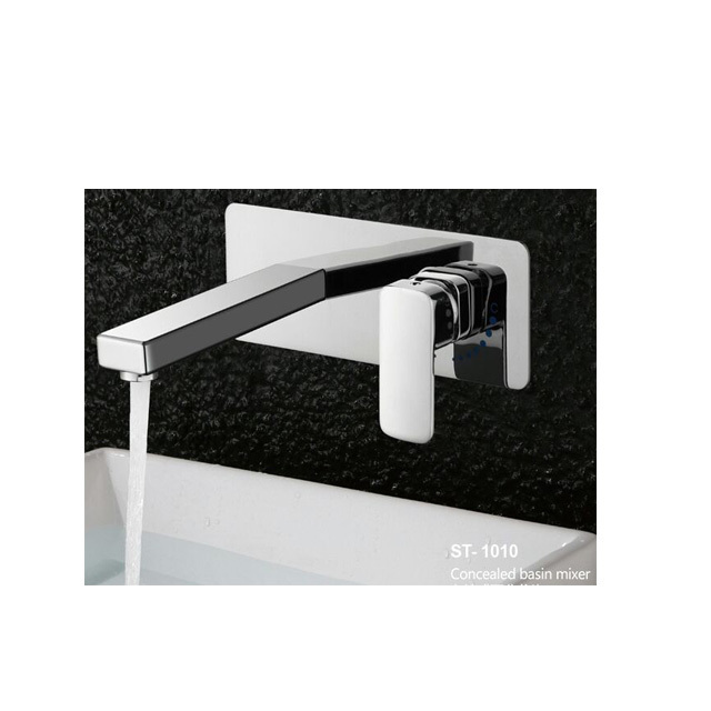 Homedec Chrome Connect the body type into the Wall Single Handle Basin Faucet