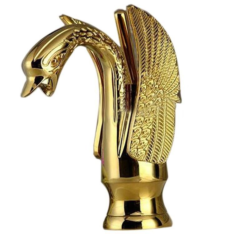 Luxury European style brass gold swan shape water basin faucet