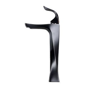 especially   artistic  sprinkle faucet    basin faucet curved   Black&Chrome   brass bathroom faucet