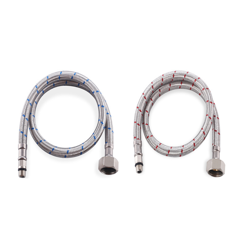 Flexible Faucet Connector Braided Stainless Steel Supply Hose Line Female Compression Thread  Male Connector for Kitchen