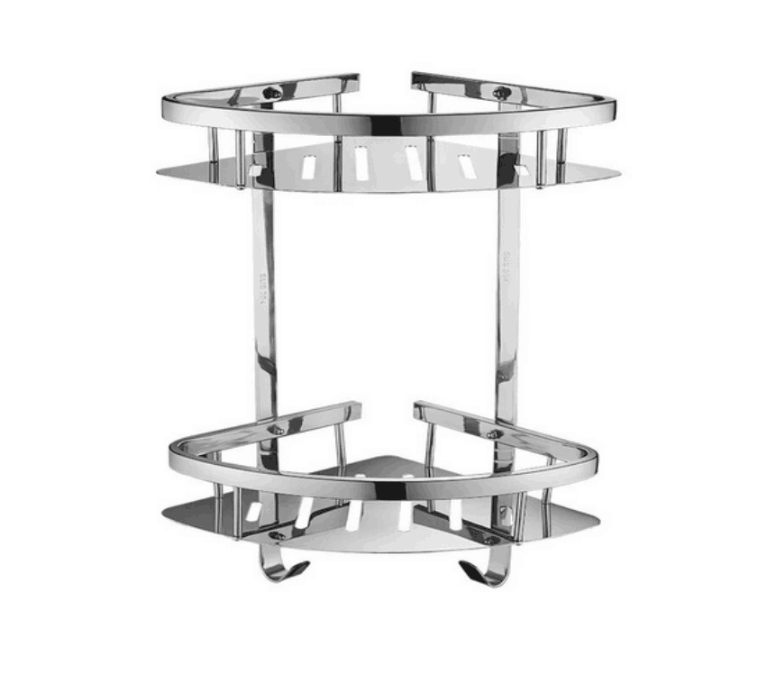 Adhesive Bathroom Corner Shelves 2-Tier stainless steel 304 Shower Caddy Shelf Basket