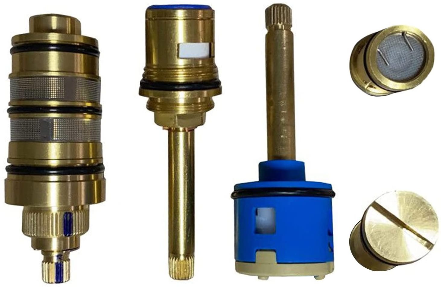 3 Handle Thermostatic Shower Valve Spare Parts Backup Thermostatic Core, Check-valve And One On/off Cartridge