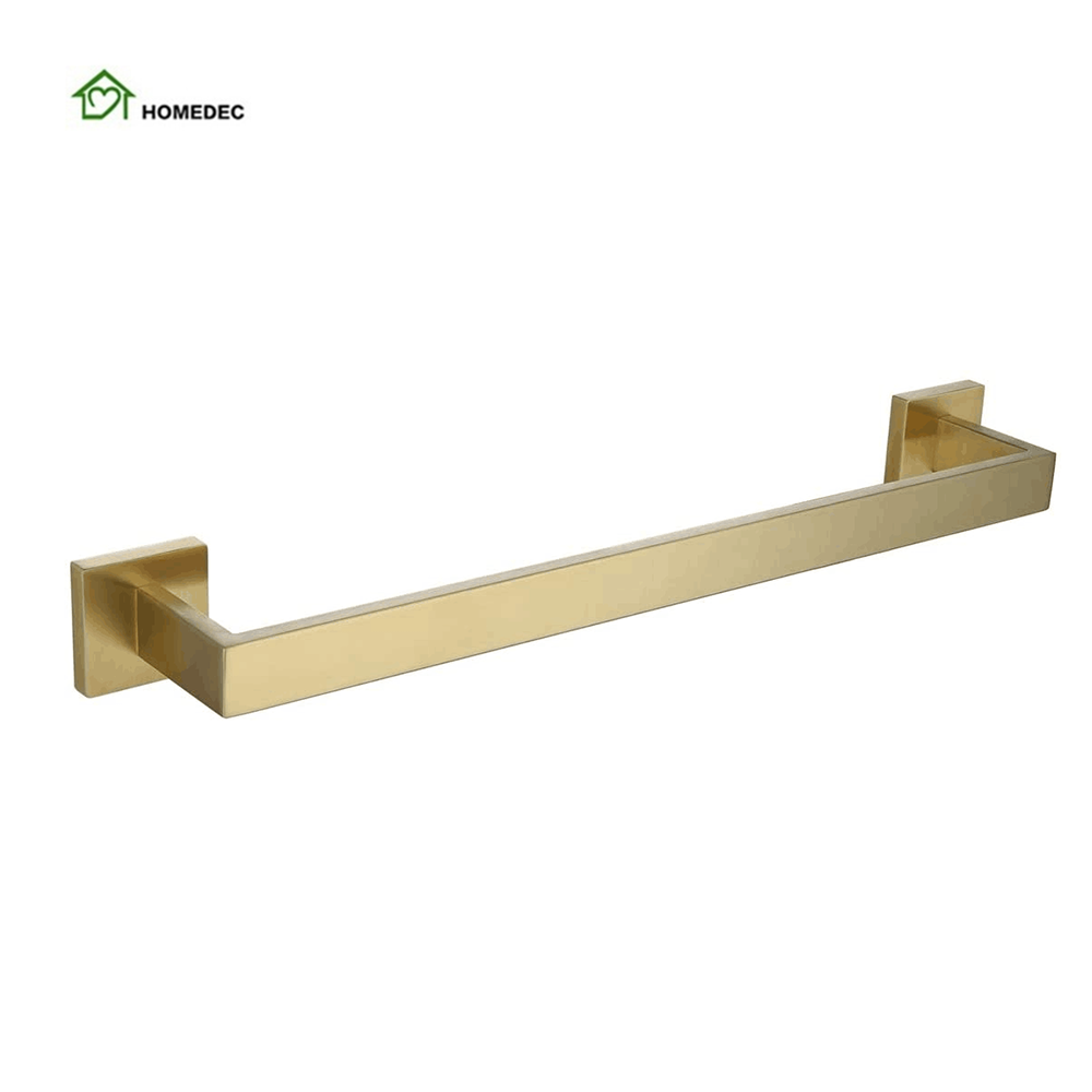 Stainless Steel Brushed Gold Towel Rack Wall Mounted Towel Rail Towel Bar for Bathroom