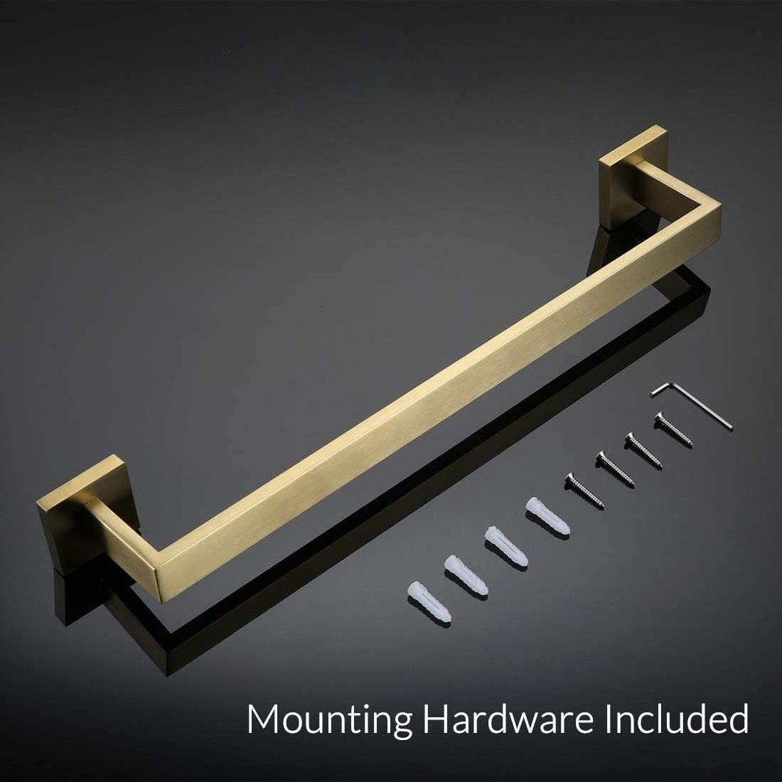 Stainless Steel Brushed Gold Towel Rack Wall Mounted Towel Rail Towel Bar for Bathroom