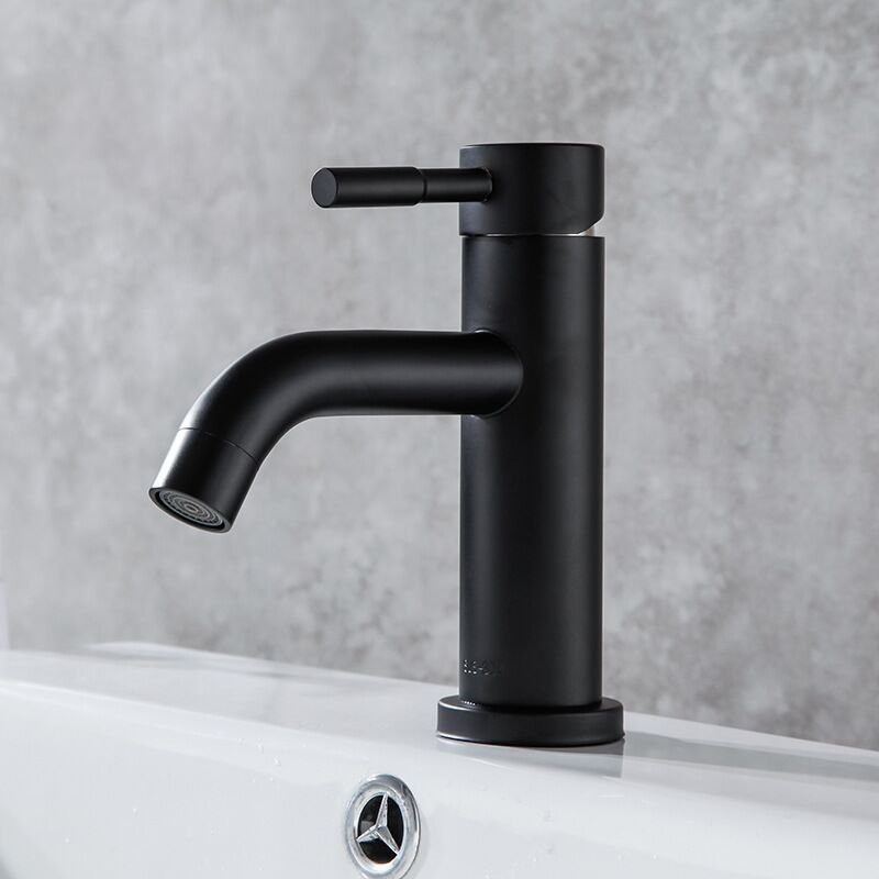 Hight ending matte black faucet brass body single hole sanitary ware single handle hand wash bathroom basin faucets