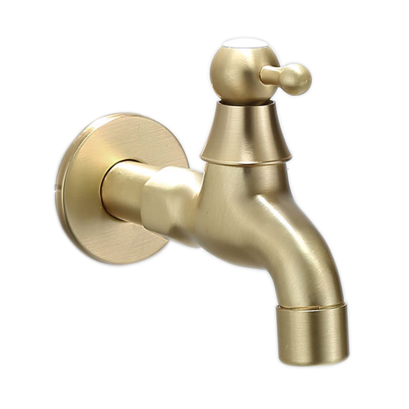 Wall Mount Outdoor Garden Tap Brushed Gold Toilet Mop Small Faucet Washing Machine Faucet