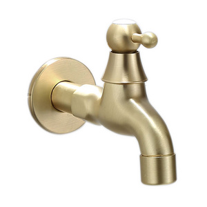 Wall Mount Outdoor Garden Tap Brushed Gold Toilet Mop Small Faucet Washing Machine Faucet