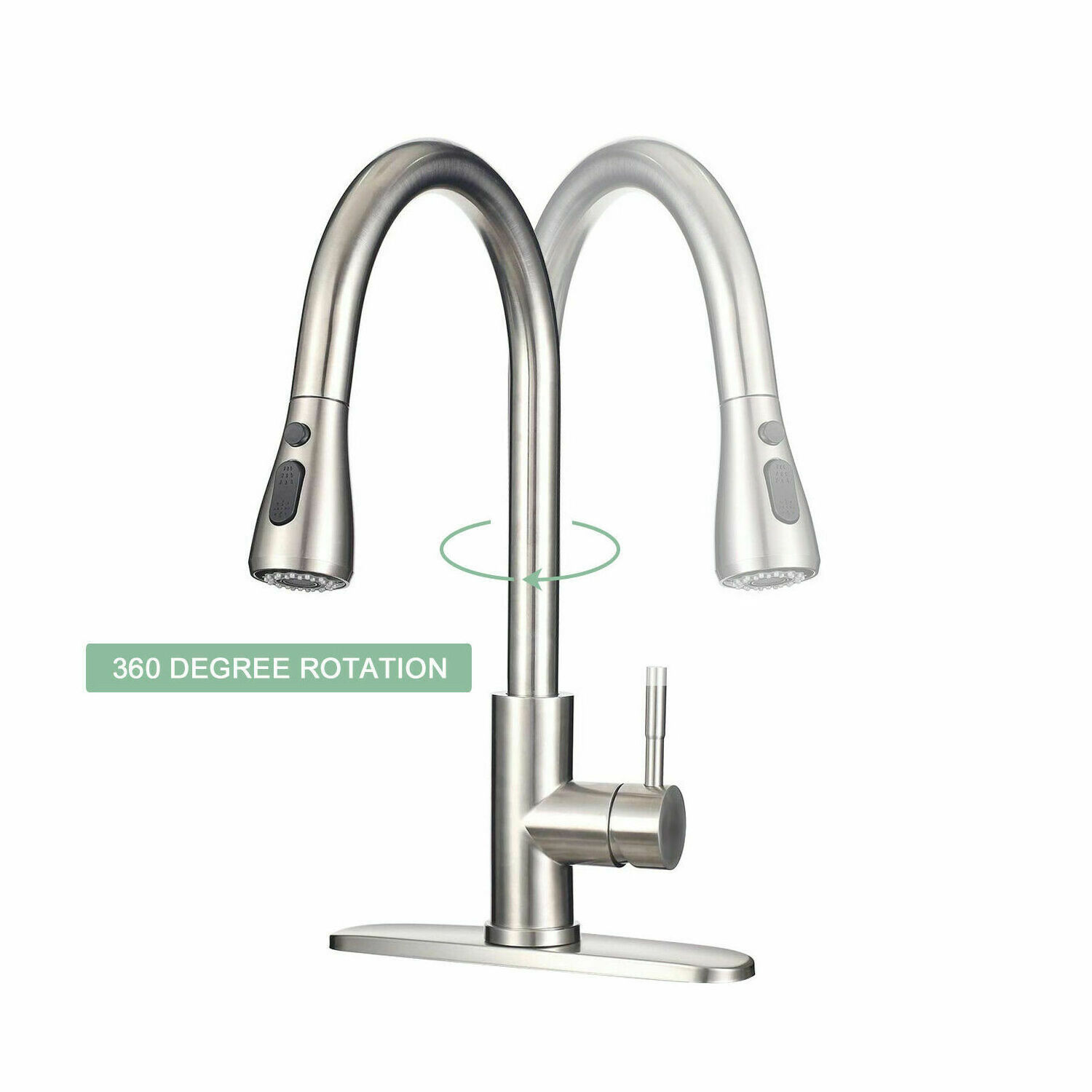 Pull Down Sprayer Kitchen Taps Stainless Steel Pull out Kitchen Faucet