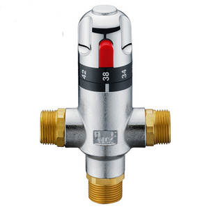 Thermostatic Mixer Shower Mixing Valve Solid Brass Thermostatic Mixing Valve