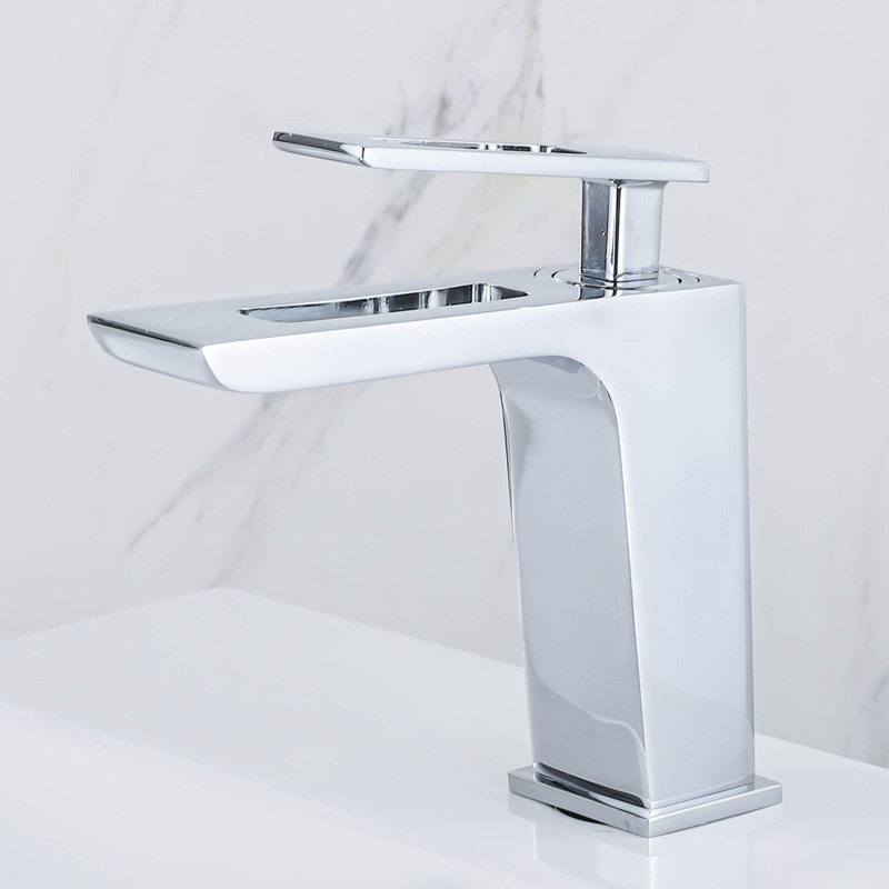 Single Handle Bathroom Tap Modern Commercial Lavatory Vanity Faucet