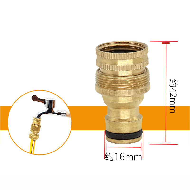 Universal Hose Tap Kitchen Adapters Brass Faucet Tap Connector Pipe Fitting Quick Connector