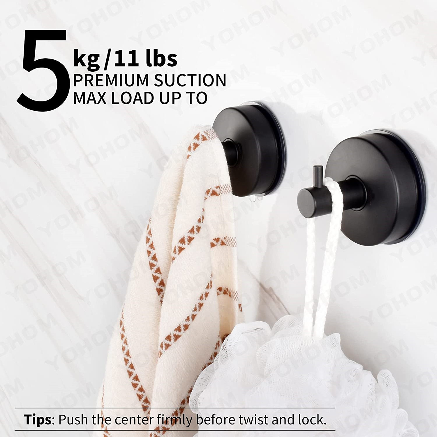 Stainless Steel Suction Cup Hooks Rustproof Bathroom Towel Hanger Hook