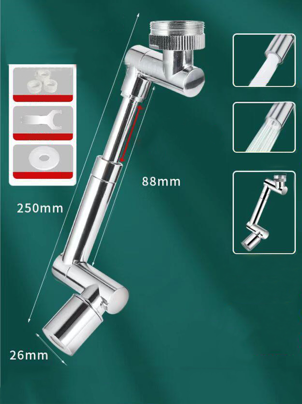 Multifunctional Swivel Faucet Attachment 1440 Rotating Faucet Extender