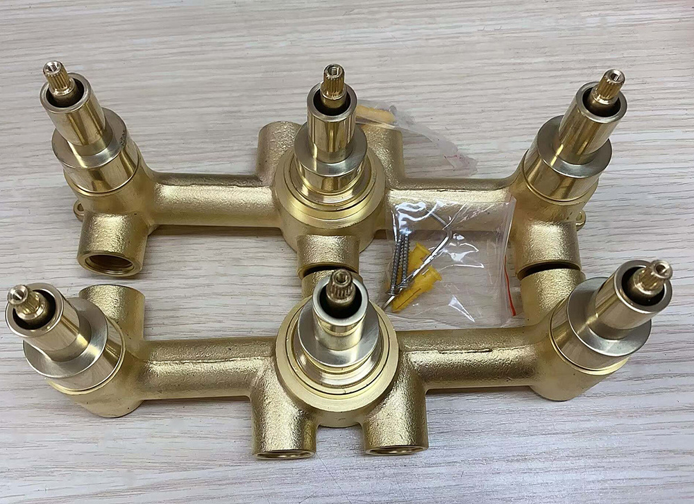 Custom Commercial Shower Room Toilet Water Multifunction Manual Twist Brass Angle Valves For Bathroom