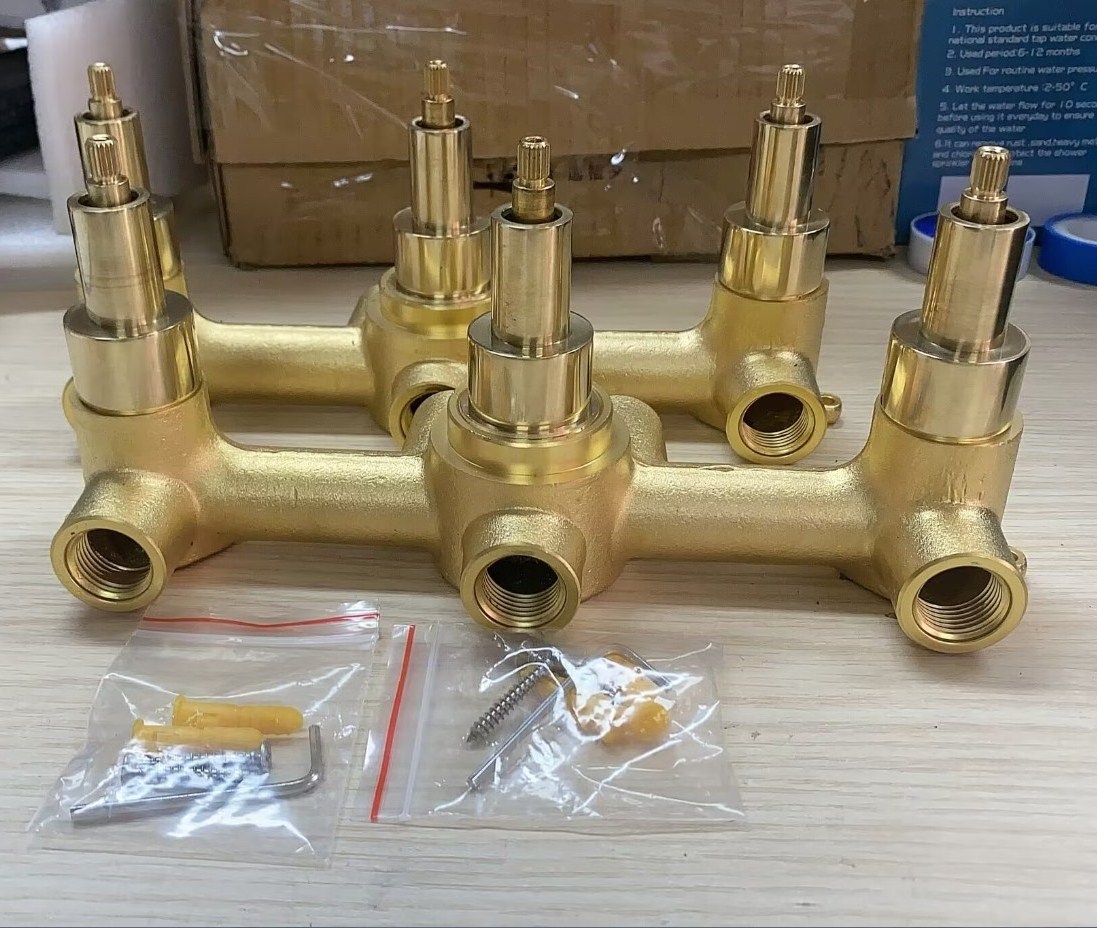 Custom Commercial Shower Room Toilet Water Multifunction Manual Twist Brass Angle Valves For Bathroom