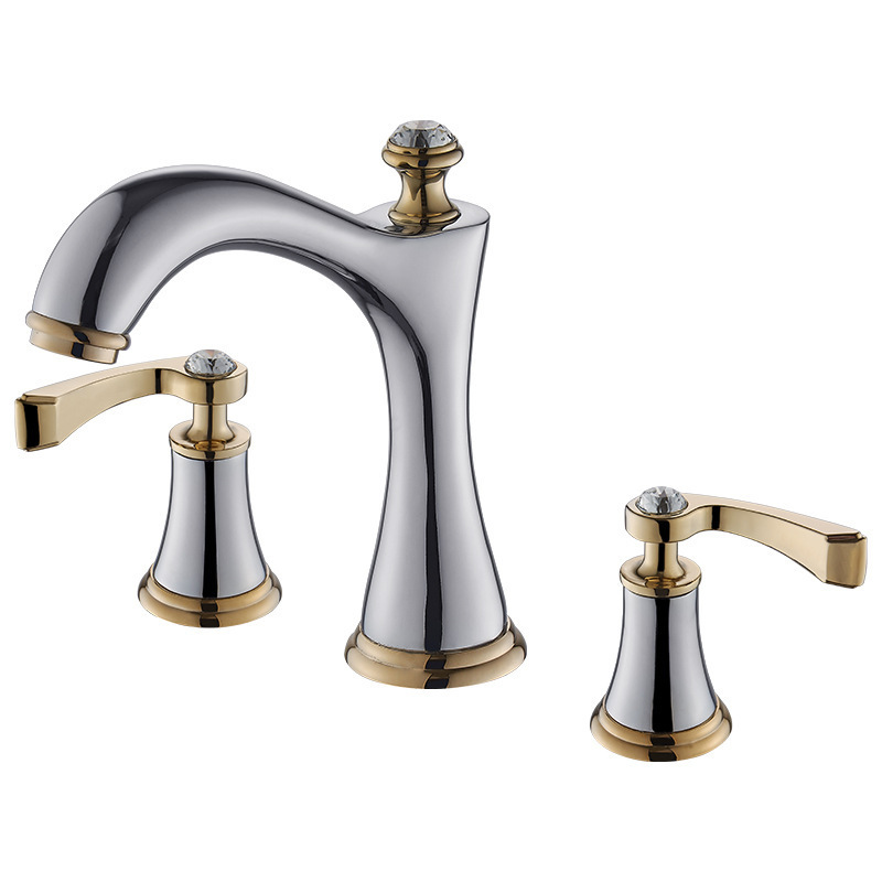 Bathroom Antique style basin faucet all copper bathroom cabinet split faucet