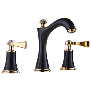 Bathroom Antique style basin faucet all copper bathroom cabinet split faucet