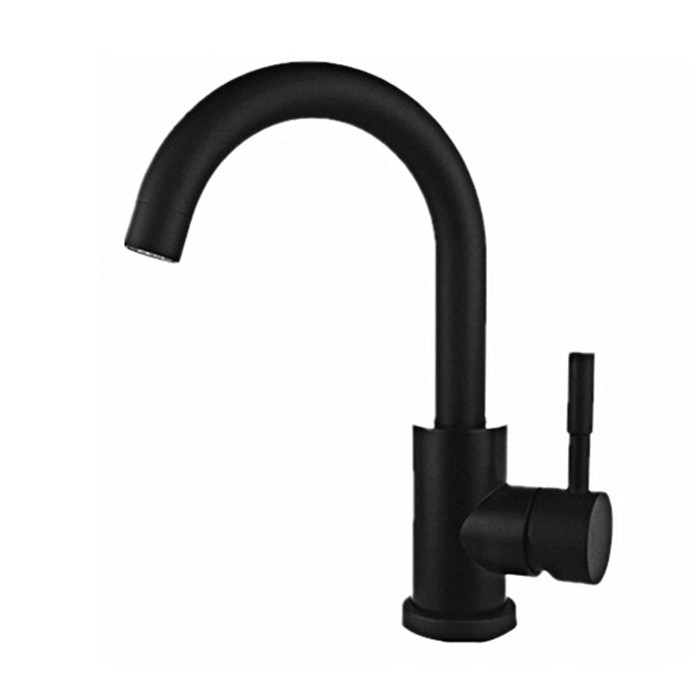 Bathroom Basin Water Faucet Black Stainless Steel Mixer Tap