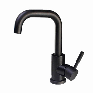 Bathroom Basin Water Faucet Black Stainless Steel Mixer Tap