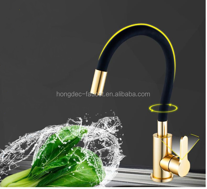 Flexible Spout Hose Kitchen Faucet Silicone Faucet black kitchen mixer tap