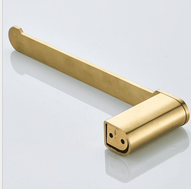 Brushed Gold Wall mounted Bathroom Stainless Towel Holder