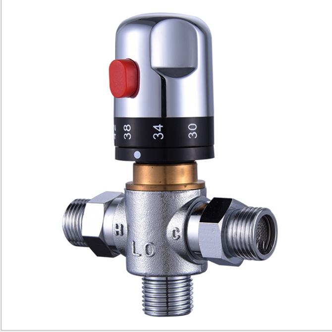 Wholesale G1/2 Male Connections Solid Brass Thermostatic Shower Mixing Valve