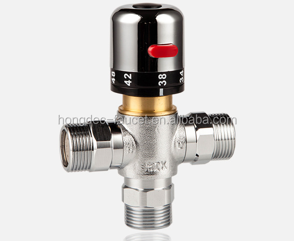 Wholesale G1/2 Male Connections Solid Brass Thermostatic Shower Mixing Valve