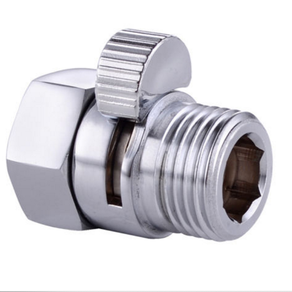 Wholesale Shower Hose Flow Control Stop Valves Shower Head Brass Shut Off Valve