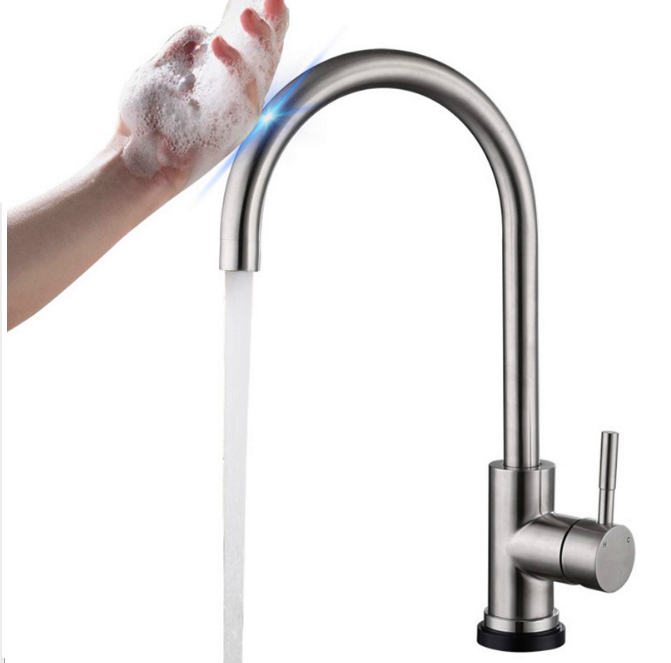 Sensor Touch Kitchen Sink Faucet Hot and Cold Stainless Steel Automatic Kitchen Tap Factory Price