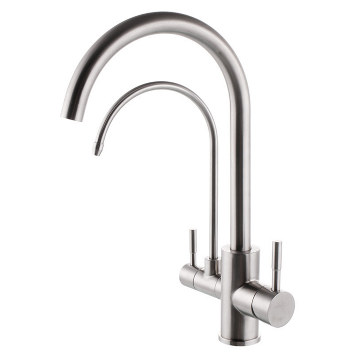 Dual Lever Swivel Adjustable Water Tap Flexible Kitchen Faucet