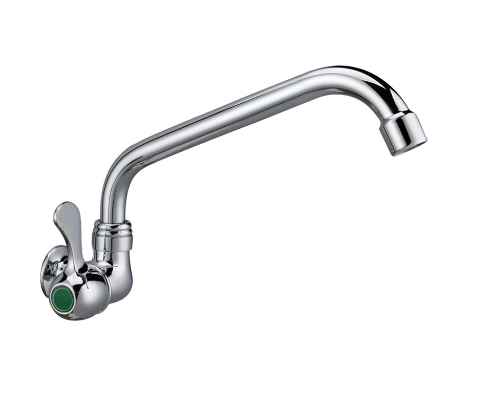 Wall Mount Wok Range Swing Faucet Single Cold Water Tap Kitchen Faucet