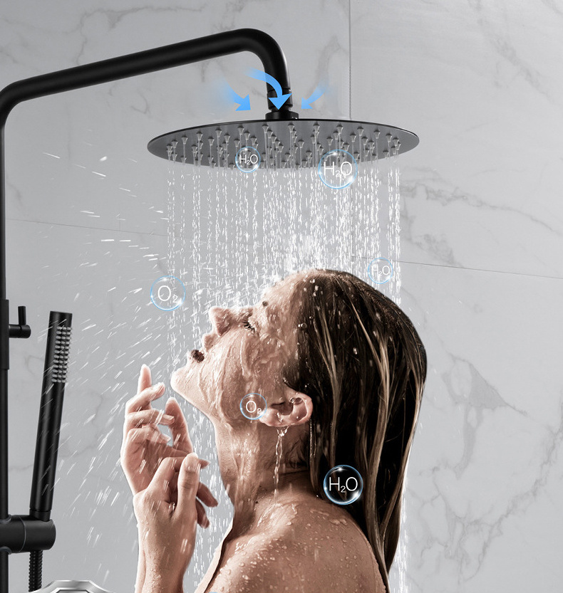 Thermostatic Shower System Set with Brass Mixing Valve Faucet