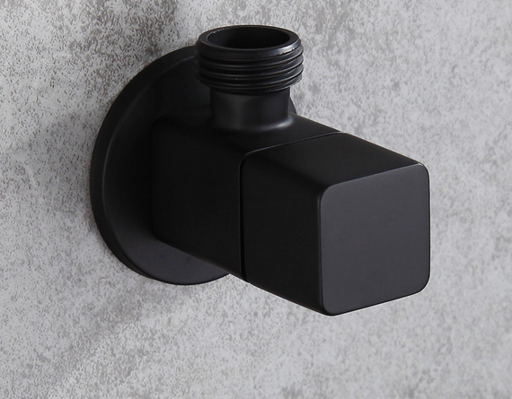 Black Brass angle valve Water Adapter Diverter Shut Off Valve