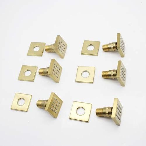 Luxury Brushed Gold 16 inches Ceiling Thermostatic Shower Head Set