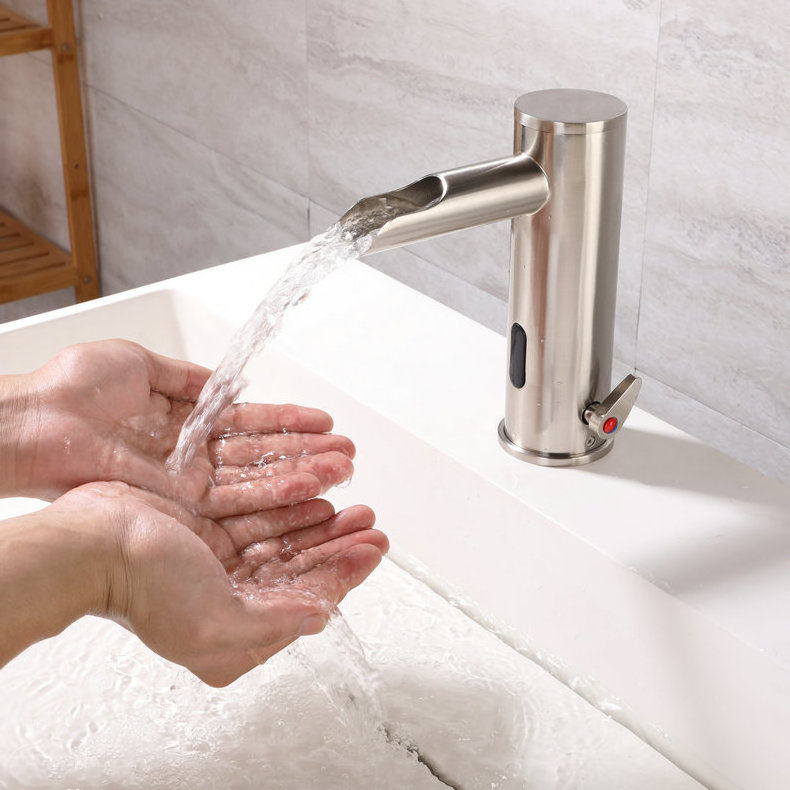 Automatic Sensor Touchless Bathroom Sink Faucet Hands Free Bathroom Water Tap