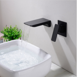 Wall Mounted Waterfall Mixer Filler Spout brass bathroom sink faucets