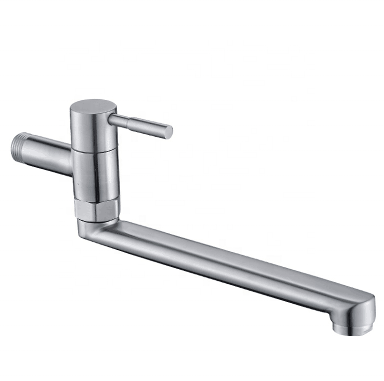 Chrome pating wall mounted sink faucet single cold kitchen faucets