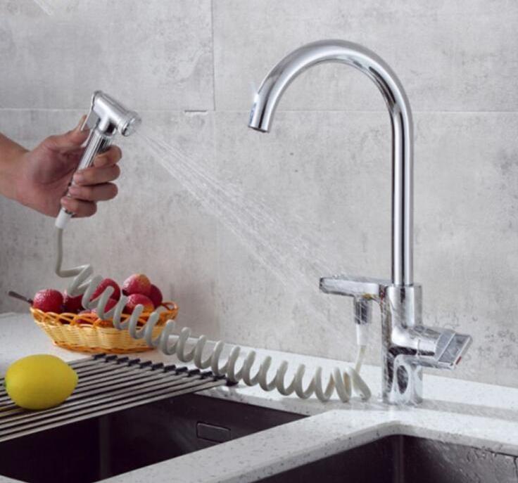 Two Function Spout Design Stainless Steel kitchen Sink Faucet