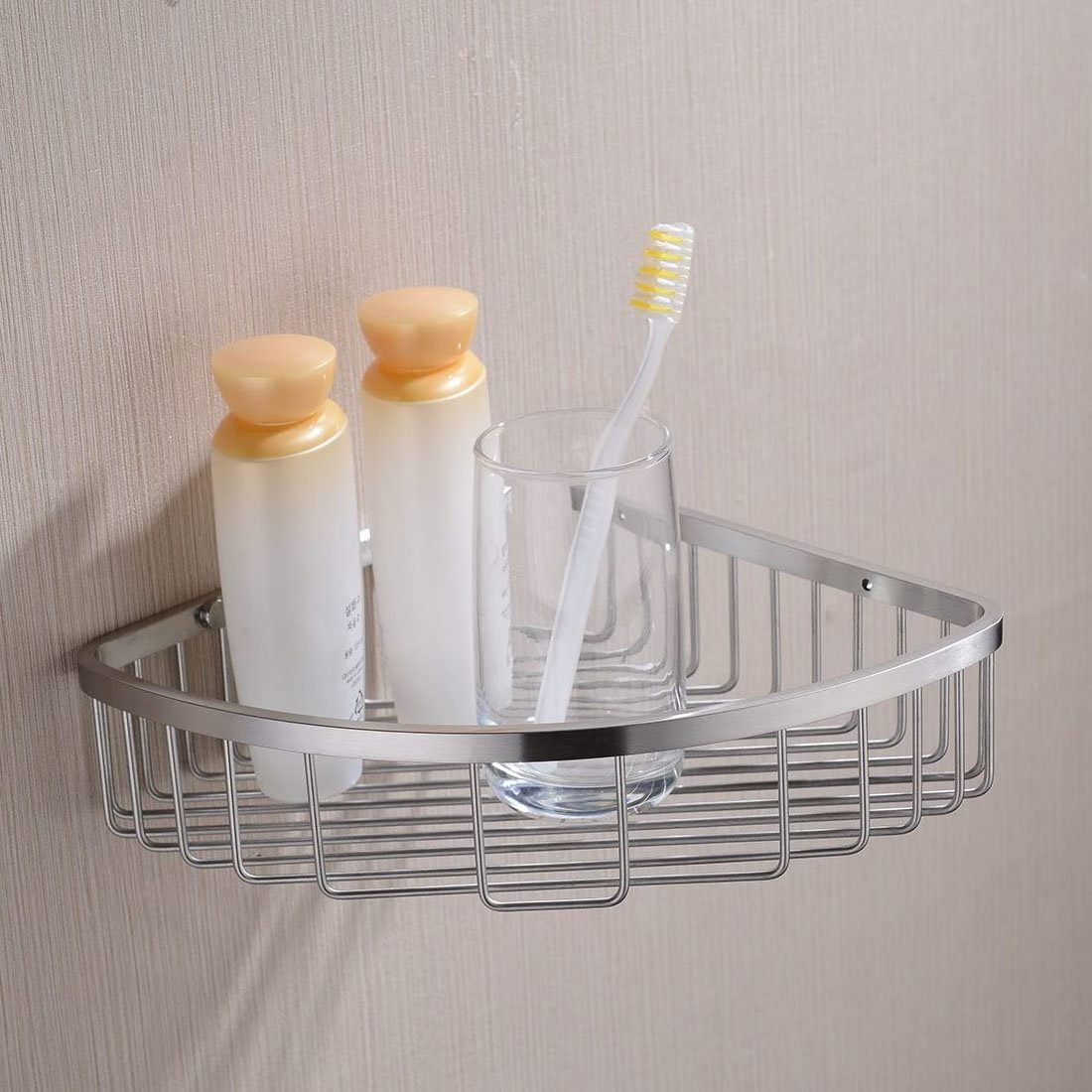 Wall Mounted Stainless Steel  Bathroom Corner Shelf Shower Caddy