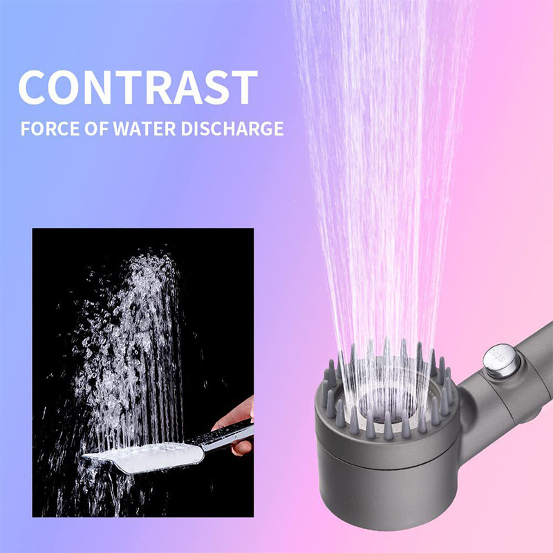 Powerful Pressurized Hand Shower Negative Ion Filter Spray Shower Head